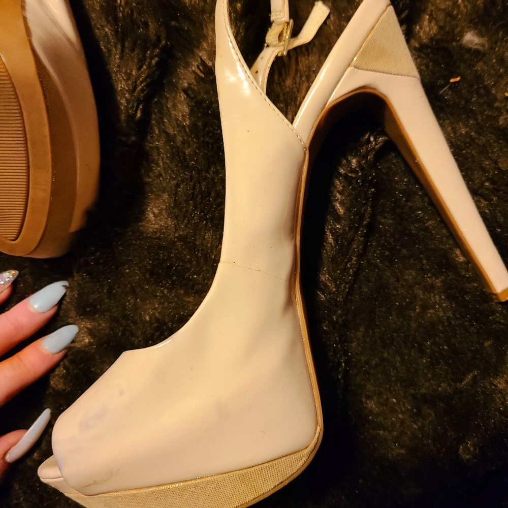 Jessica Simpson Open Toe Platform Stilettos - Picture 7 of 7